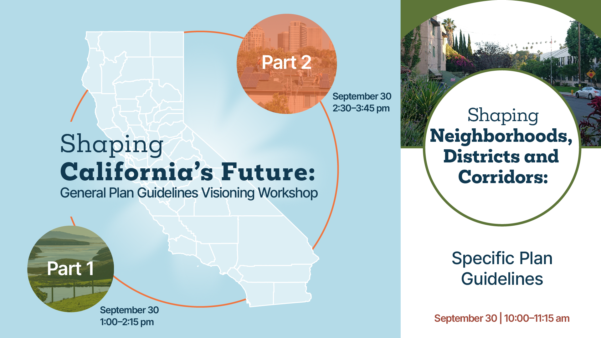 LCI at APA California Conference for three session on September 30, 2025.
